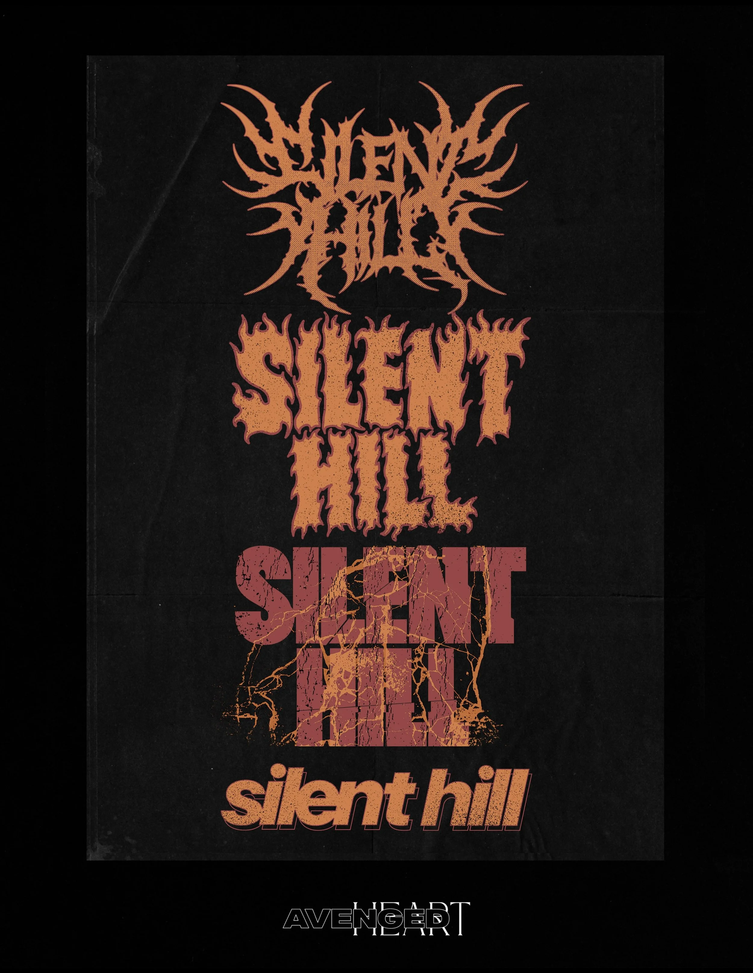 Just playing with some font styles again, hand drawn and modified. 

#graphicdesign #typography #font #handdrawn #silenthill