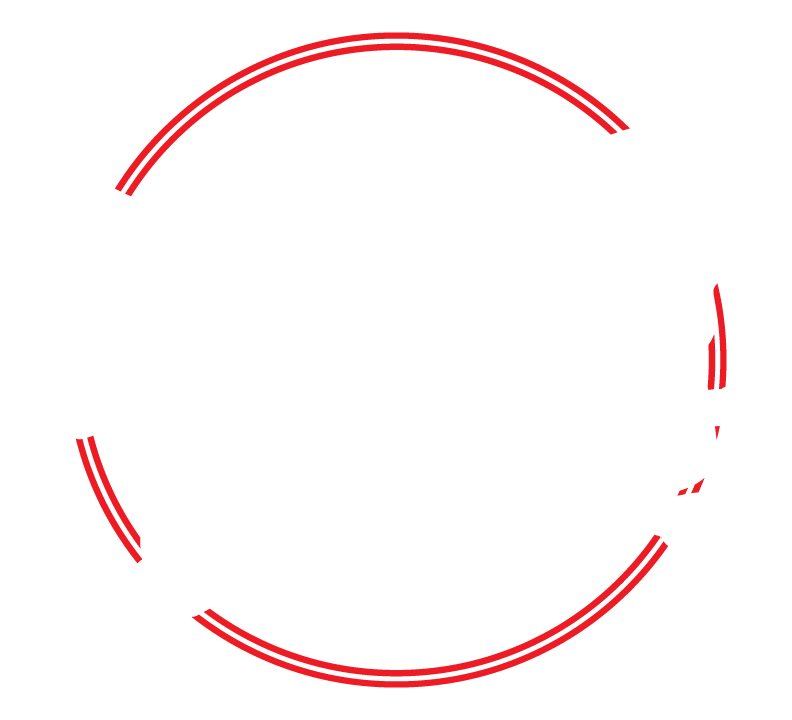 Sinister Cuts Hair Services logo with a red circle, featuring a scythe and barber elements. Located in Fayetteville, NC, established in 2023.