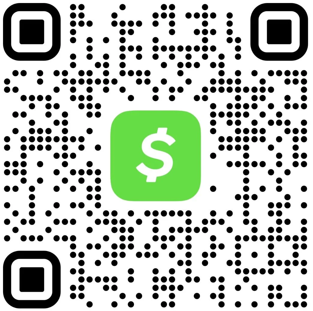 QR code with a green icon in the center featuring a white dollar sign.