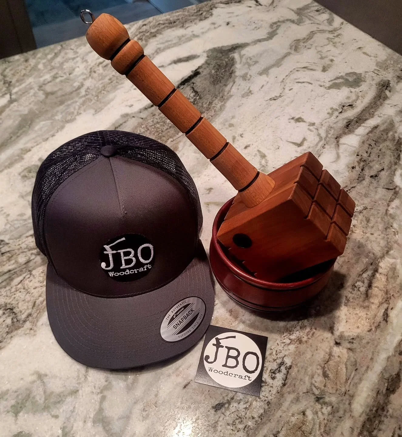 @salfarruggia JBO Woodcraft collection is growing
.
New hat samples came in today, came out great!
.
Get your own in the website in the apparel and merchandise section
.
Only a few more weeks until @montclair_flea, new table saw is on the way so I ca