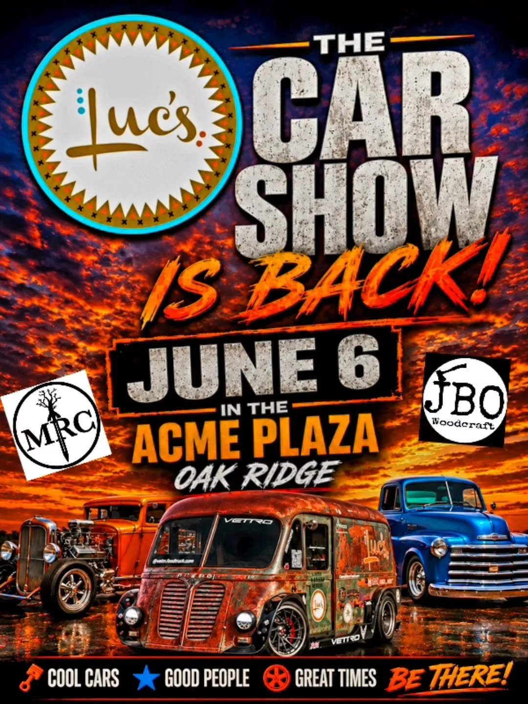 Come to @lucs car show on June 6th for cool cars, delicious food,  razor sharp and unique knives for any application from @mrc_customs, as well as 100% handmade wooden items from yours truly
.
All proceeds will likely go to numerous fajitas and tacos