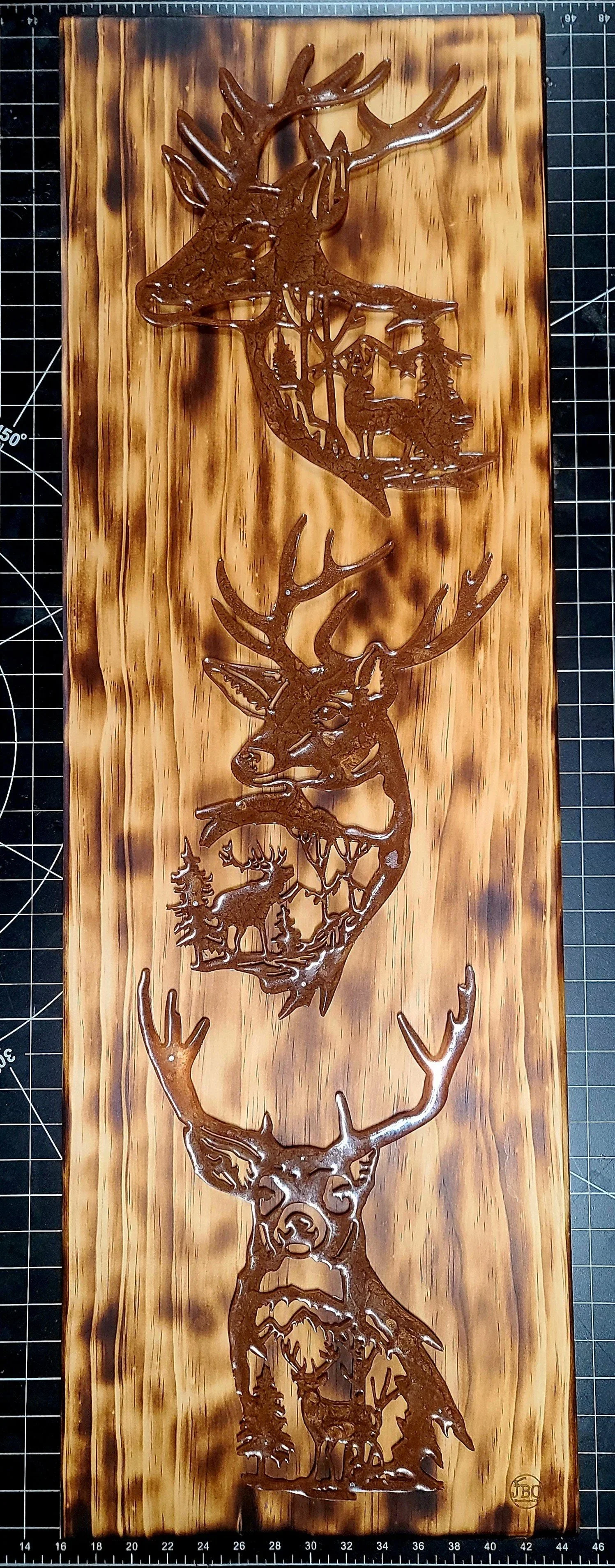 The Triple Trophy Buck Wall Hanger