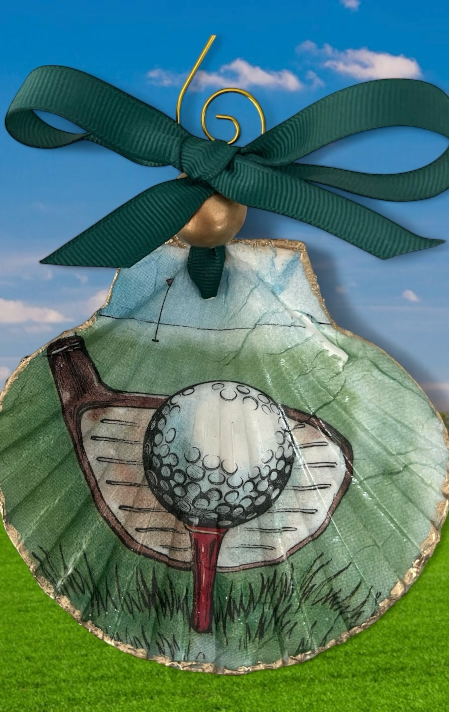 Golf Decorative Shell Ornament