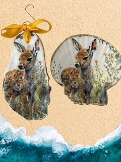 Deer Fawn Decorative Shells Front
