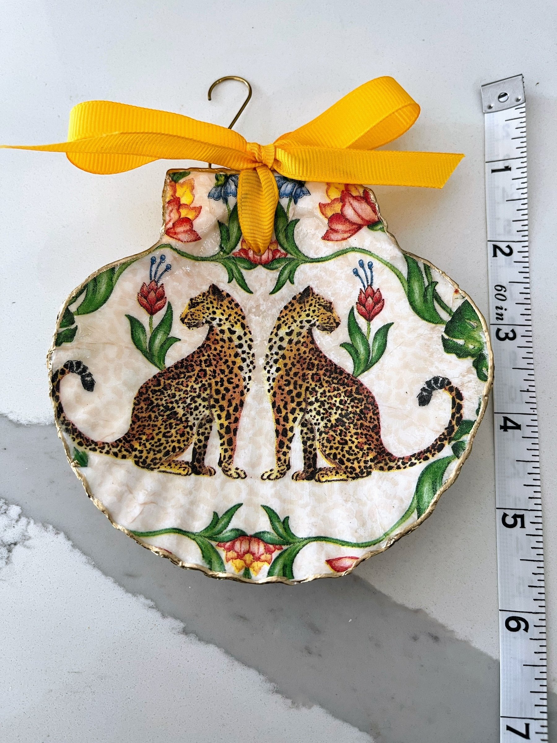 Twin Cheetahs with Chinoiserie Print Front