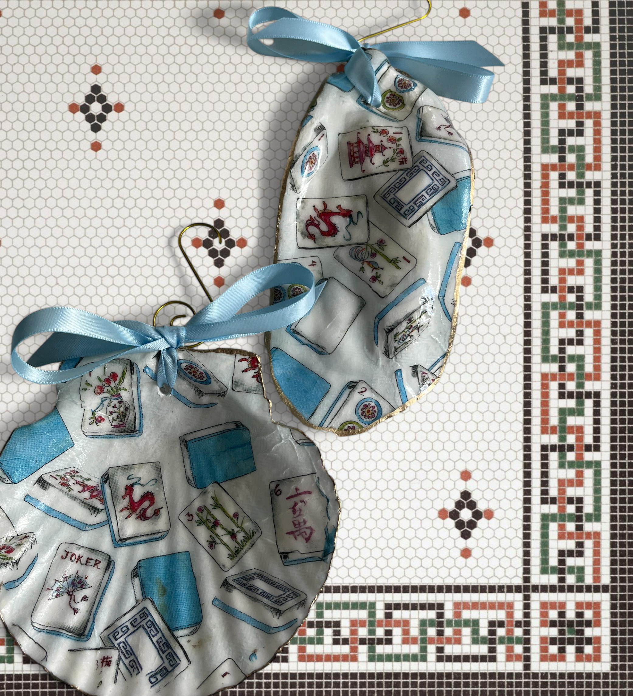 Mahjong Shell Ornaments