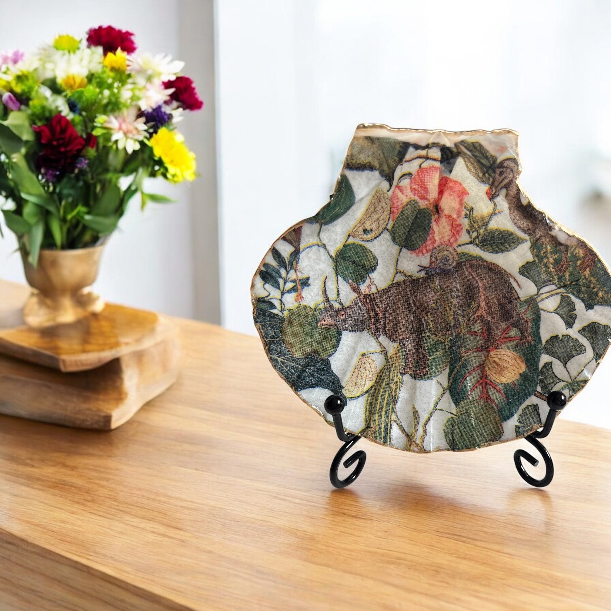 Jungle Animals Decorative Shell Jewelry Dish