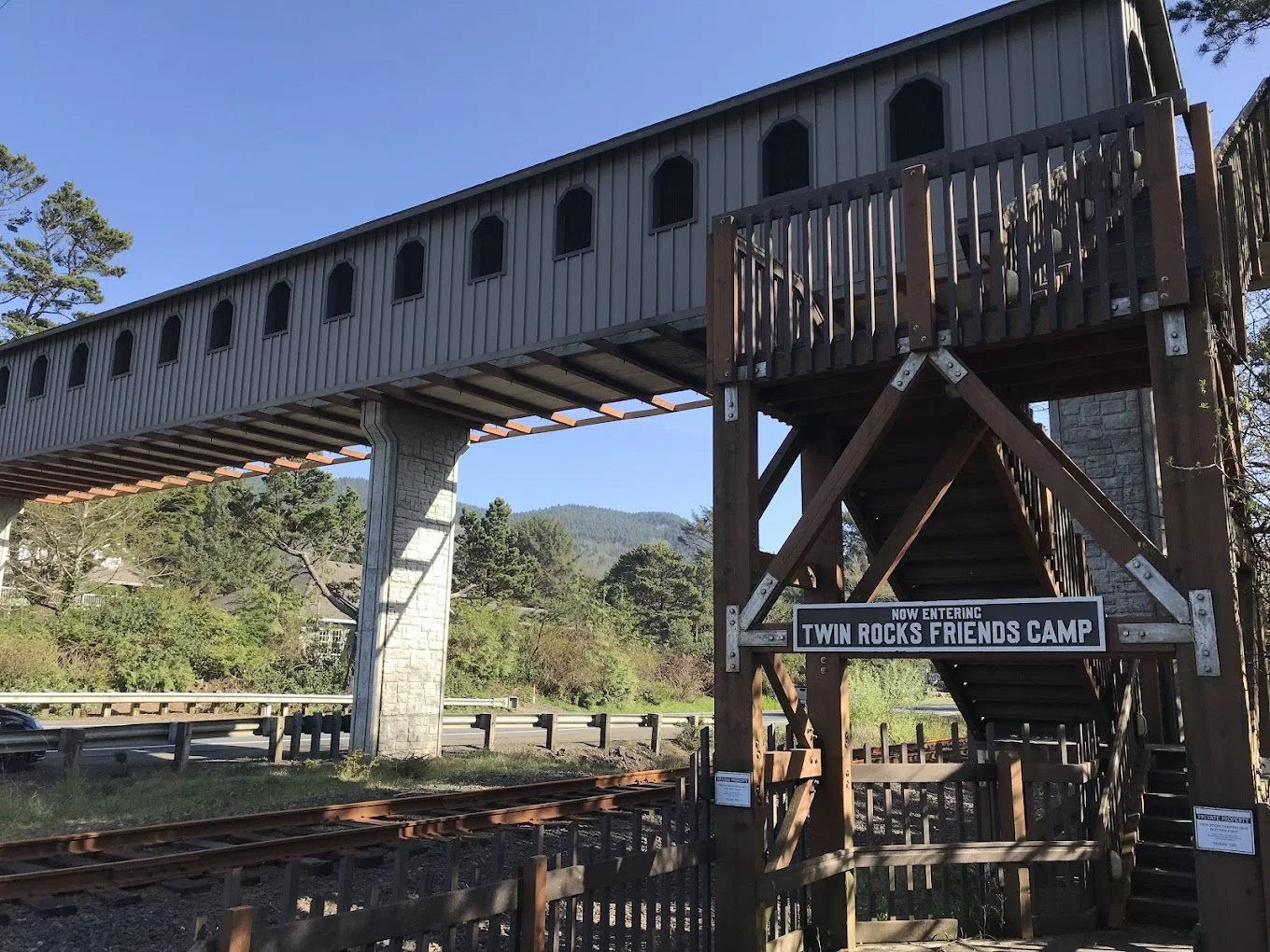Beach side of bridge (Bridge is secured with a code given to retreat attendees)