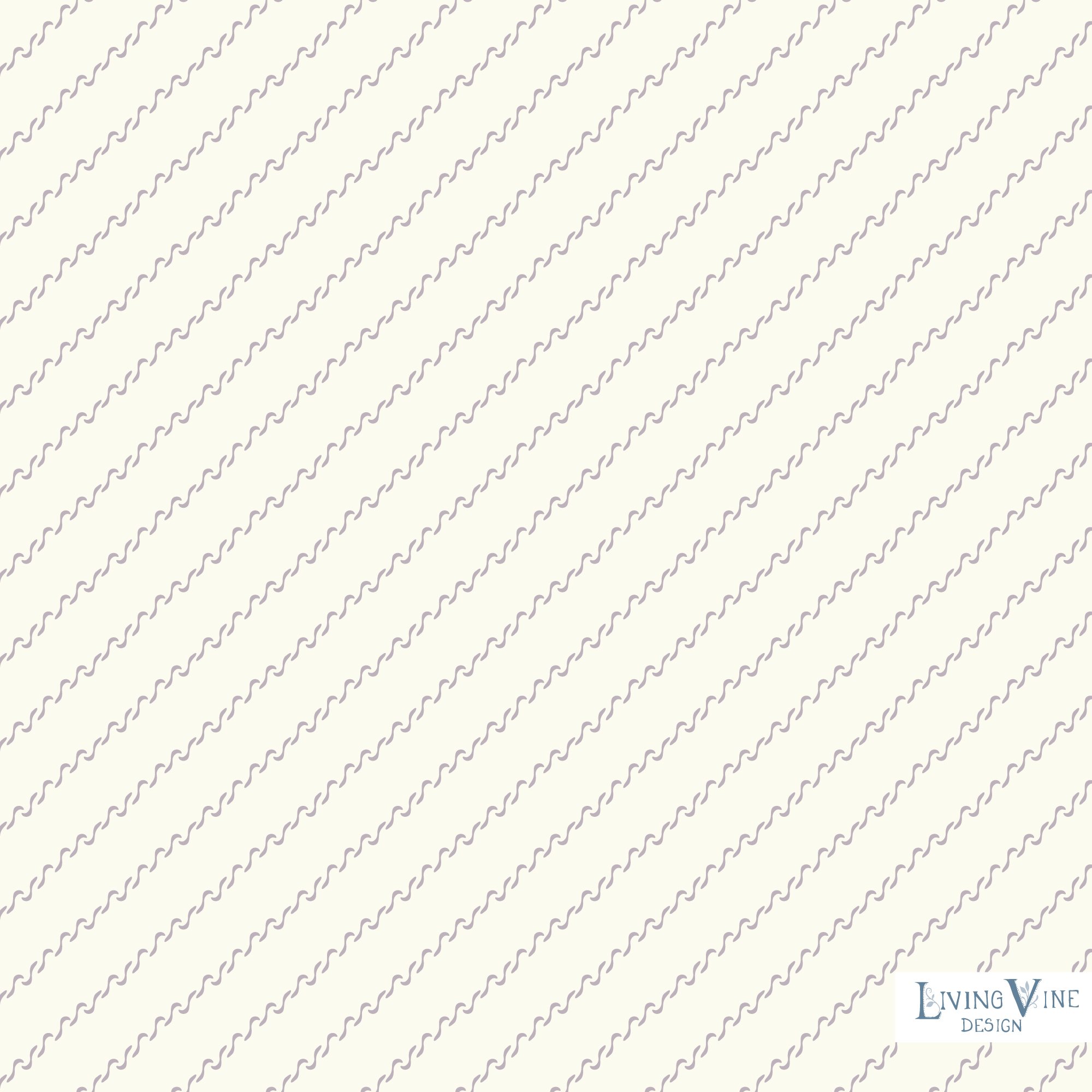 Latte Waves - Diagonal Organic Stripes - Morning Colorway