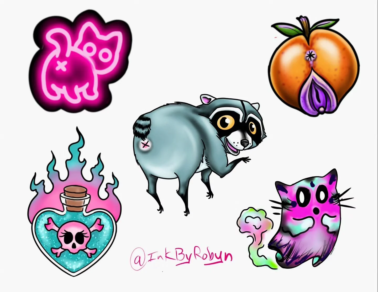 I&rsquo;ll be taking walk ups at the Seattle tattoo expo this year! Here&rsquo;s some examples, including Jimothy showing off their rump! 

See you @seattletattooexpo Aug 14th- 16th!

#jimothy #SeattleTattooExpo