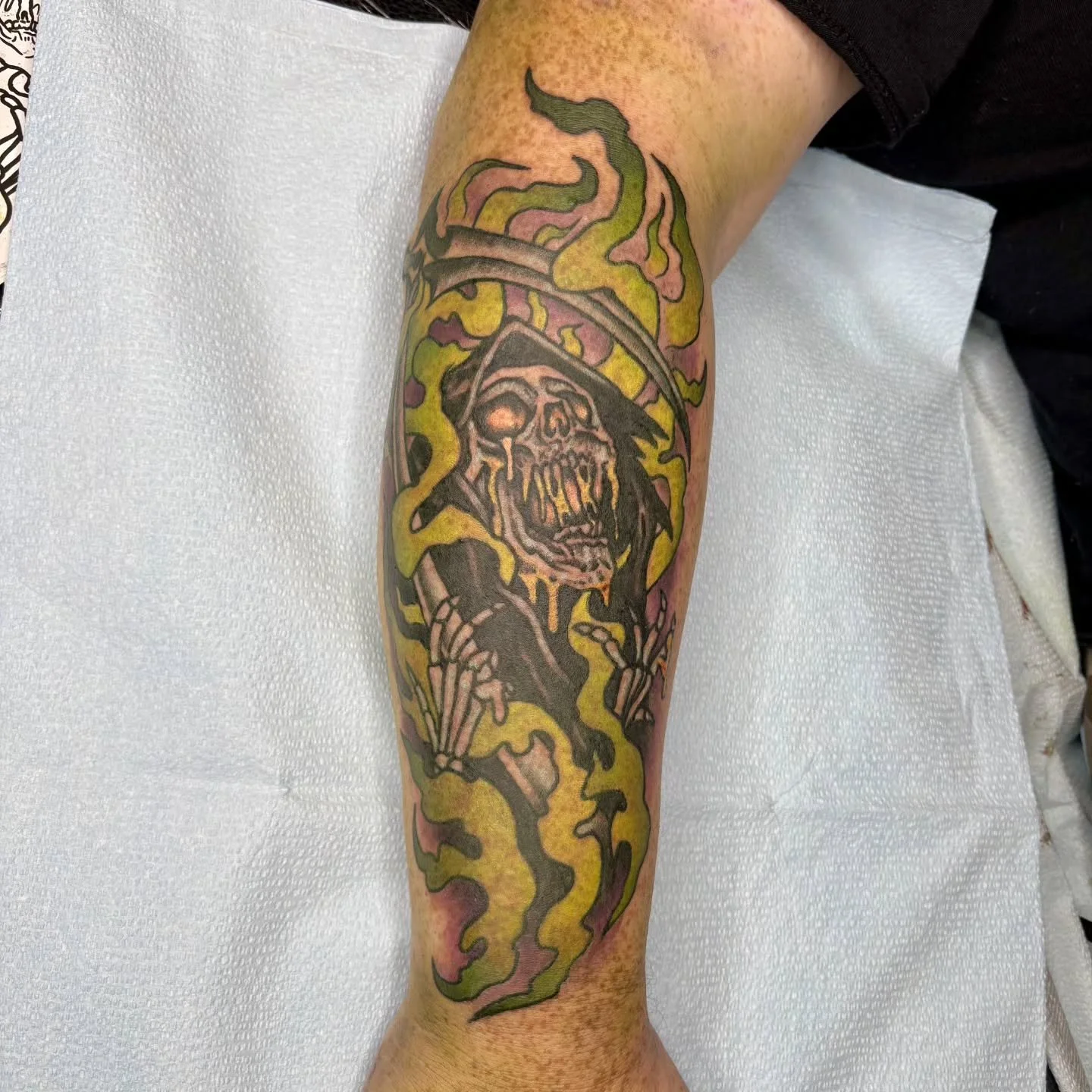 A Grim Reaper for Brett- a big f*** you to death after surviving a stroke 💪 

#reaper #grimreaper #reapertattoo #survıvor