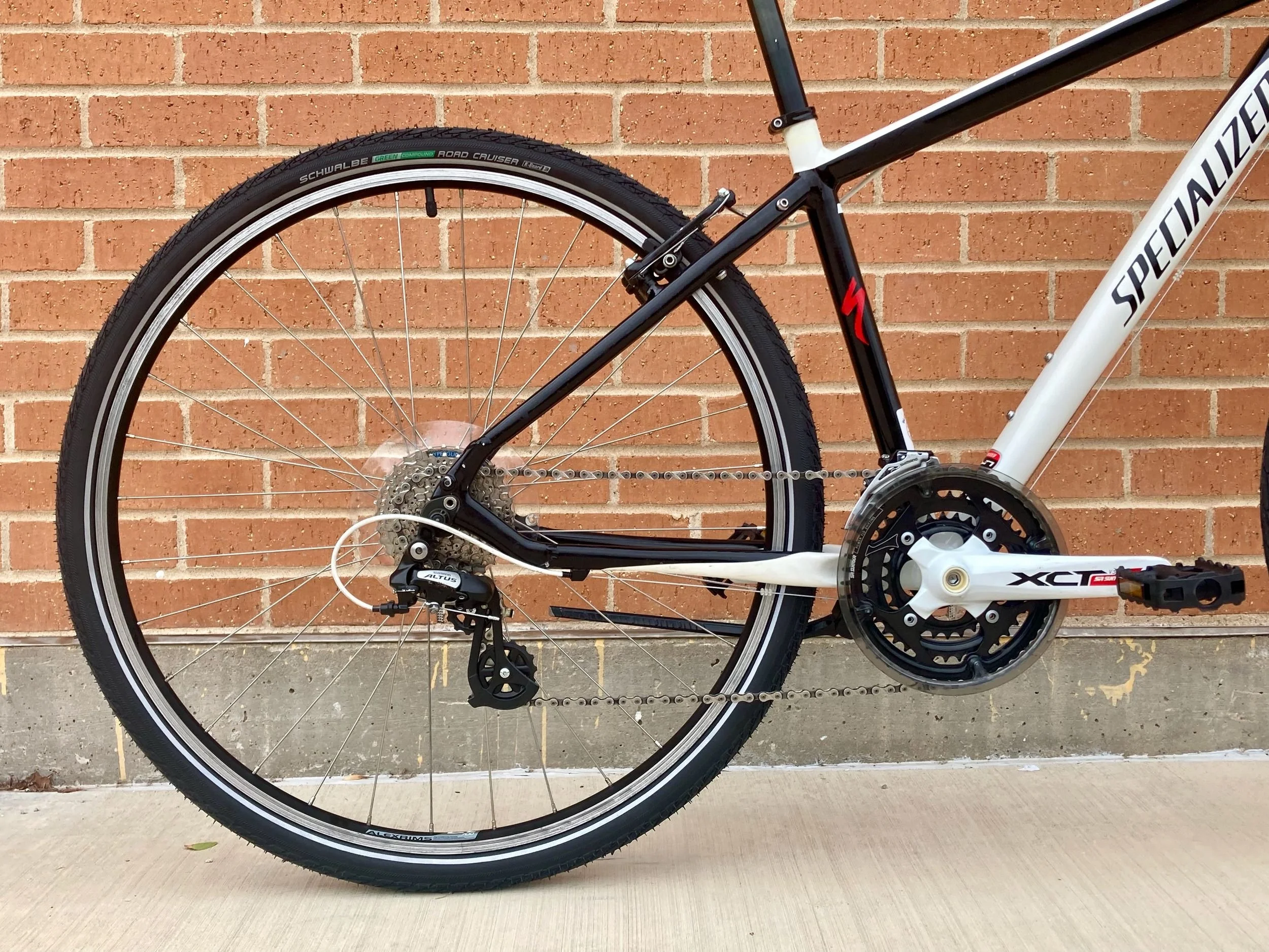 Specialized Crosstrail (Size M), rear wheel and drivetrain