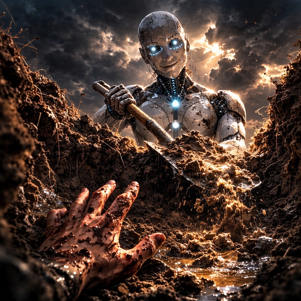 The Smiling Shovel: a dystopian warning about AI “care” without contact