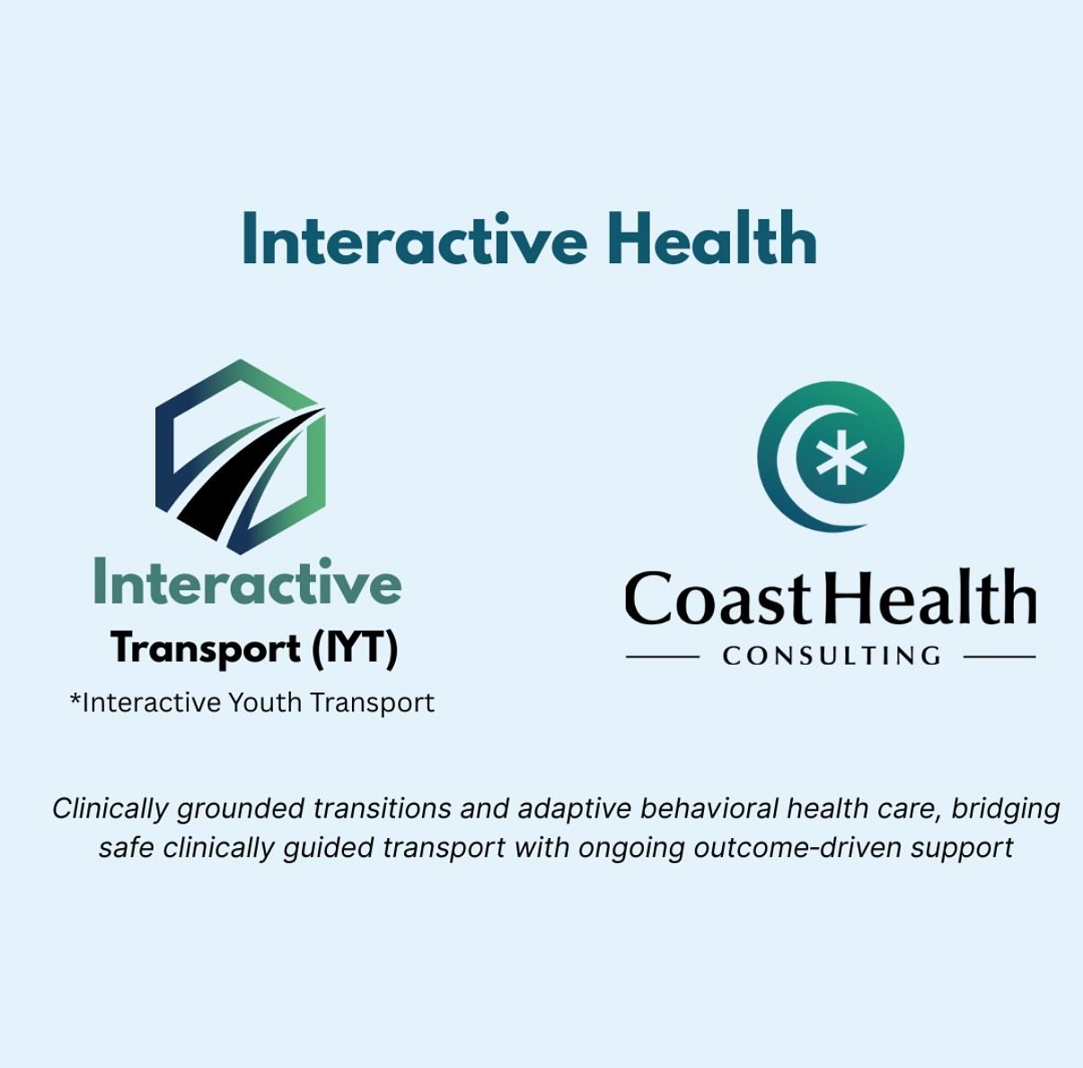 Welcome to Interactive Health&rsquo;s-clinician‑driven  treatment intervention and transport paired with outcome‑focused behavioral health support. Follow us as we transform transitions into meaningful care.