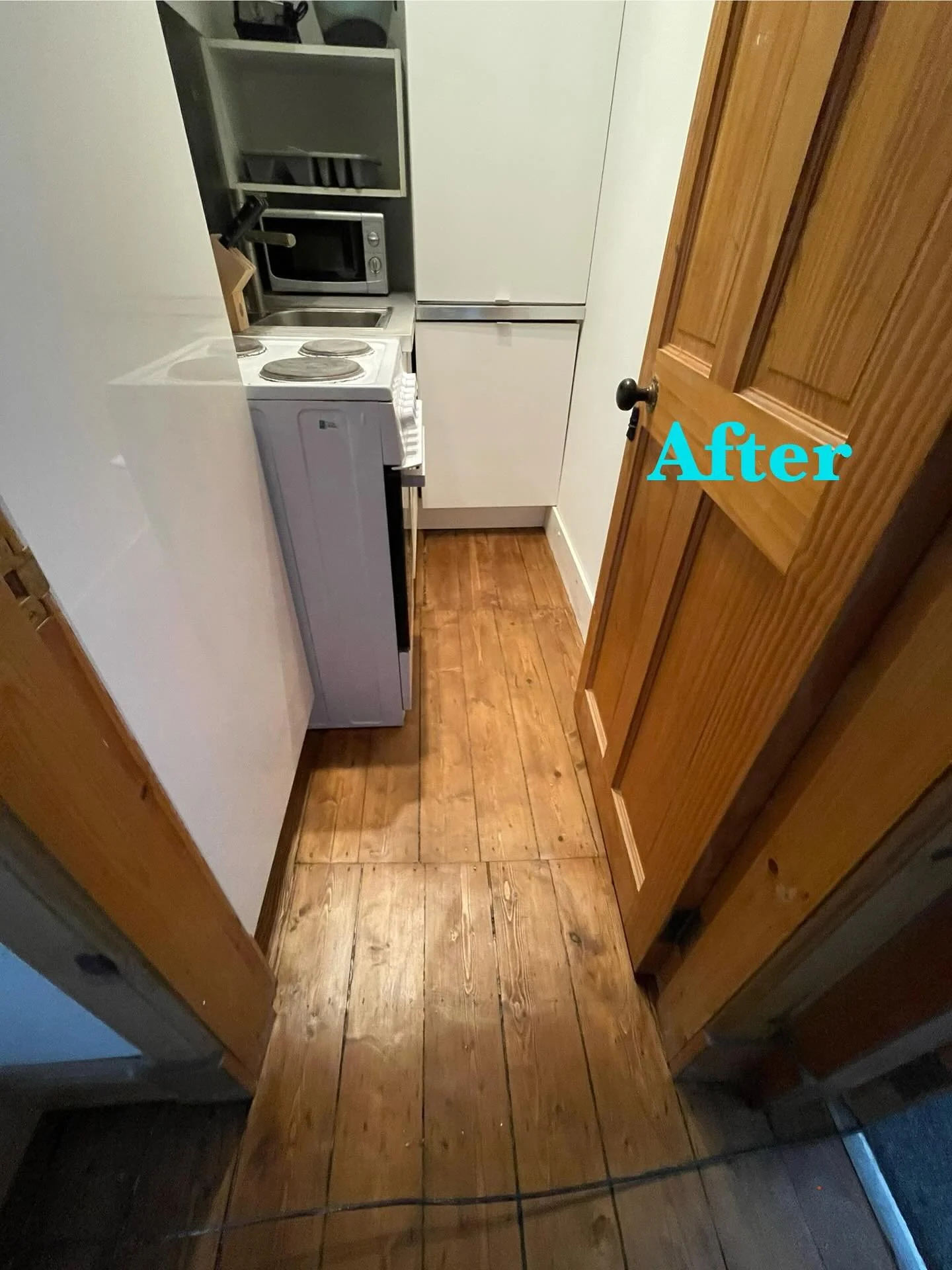 Fresh new life for these tired wooden floors. We sanded back years of wear to reveal the clean, natural timber underneath, then finished with a durable varnish for a warm, rich tone and lasting protection.

#PropertyMaintenanceScotland #FloorRestorat
