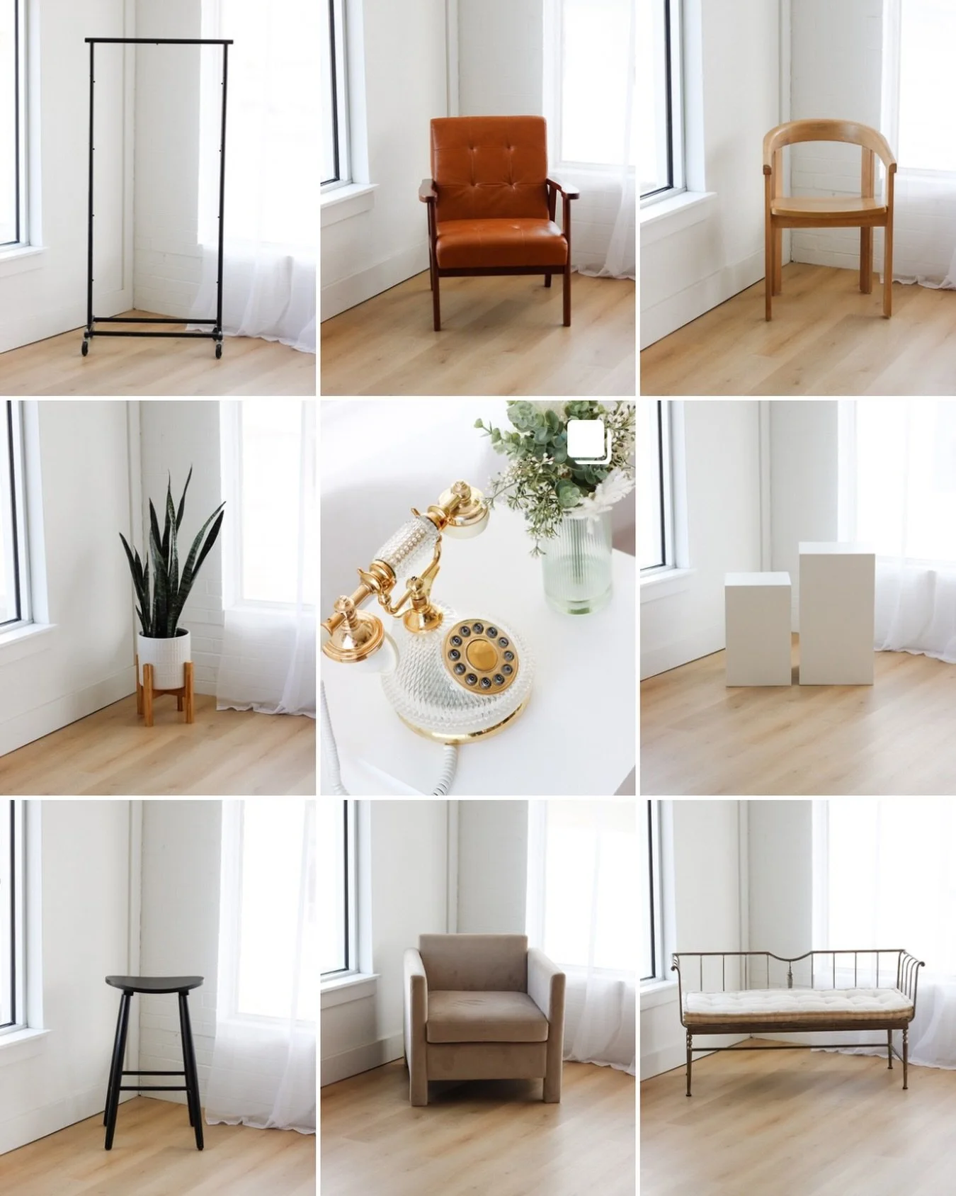 A few of our favorite props available in Studio A 🤍
All included with your booking, just bring your vision.