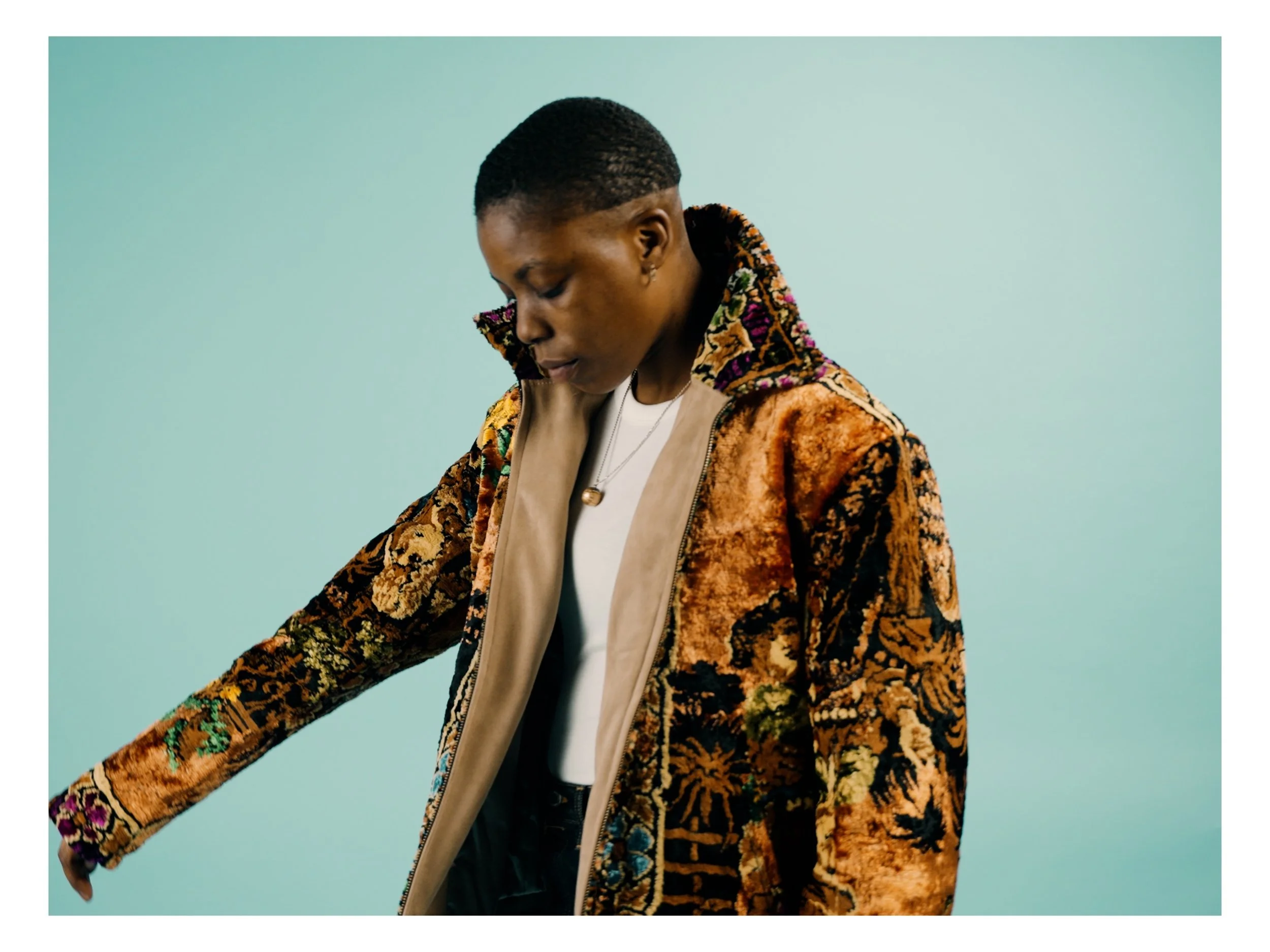 Discover “In the Details: The Vision behind DOM’NIQUE” exclusive lookbook stills by Brandon Stearns, featuring one-of-one jackets modeled by Tierra.