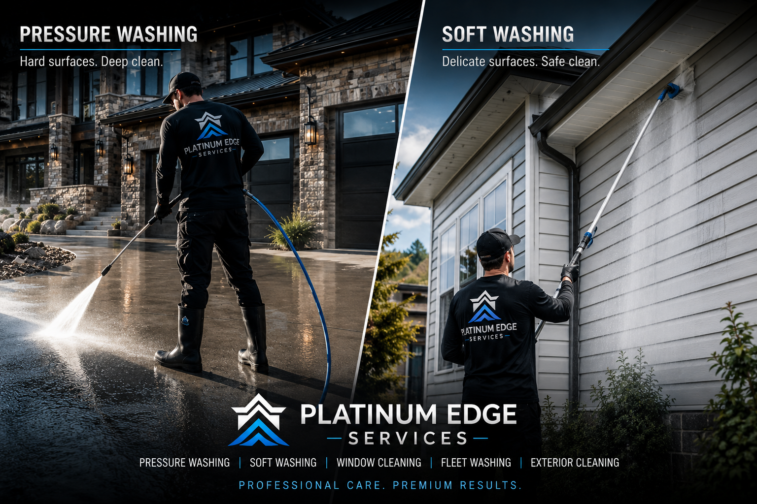 The Difference Between Pressure Washing and Soft Washing