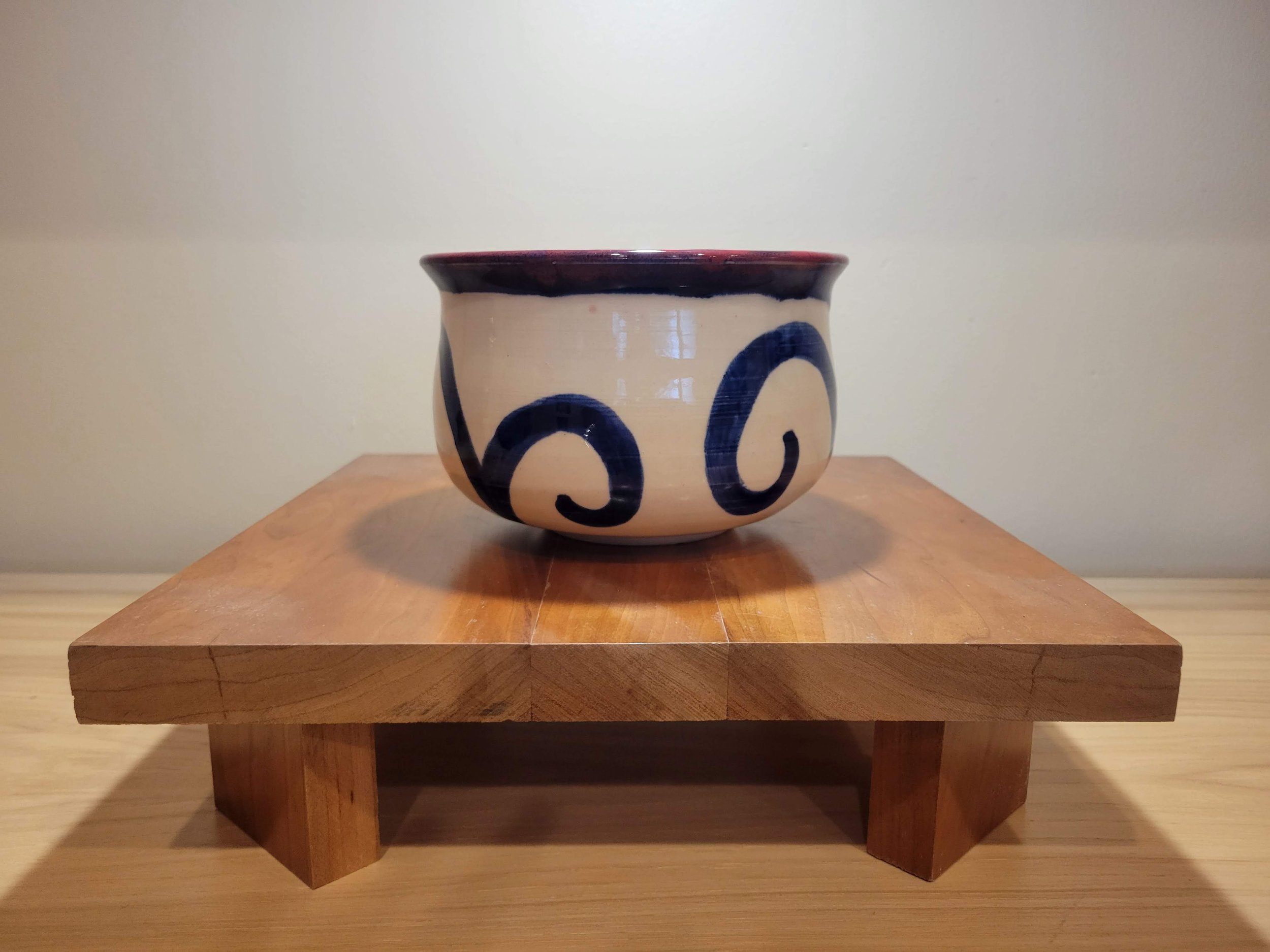 Blue Spiral Tea Bowl