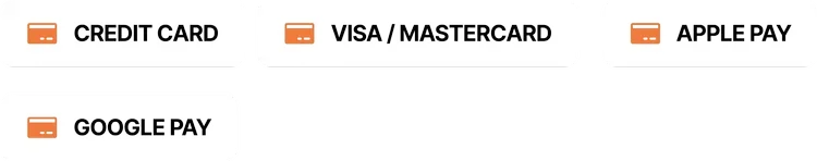 Payment options for Artist Spotlight Youth Media and Tech Expo including credit card, Visa, Mastercard, Apple Pay, and Google Pay
