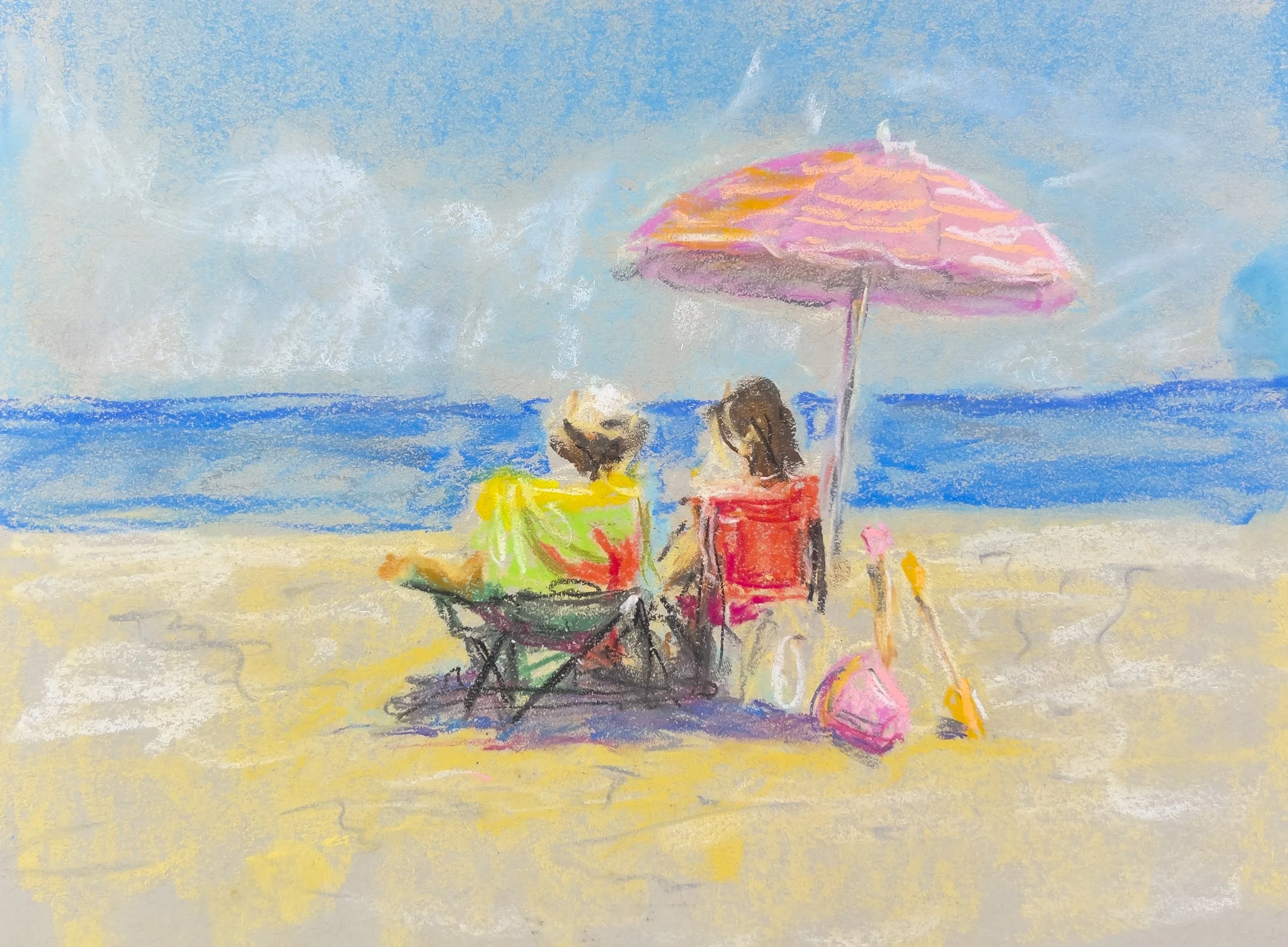 Framed Canvas Print - Beach Bums