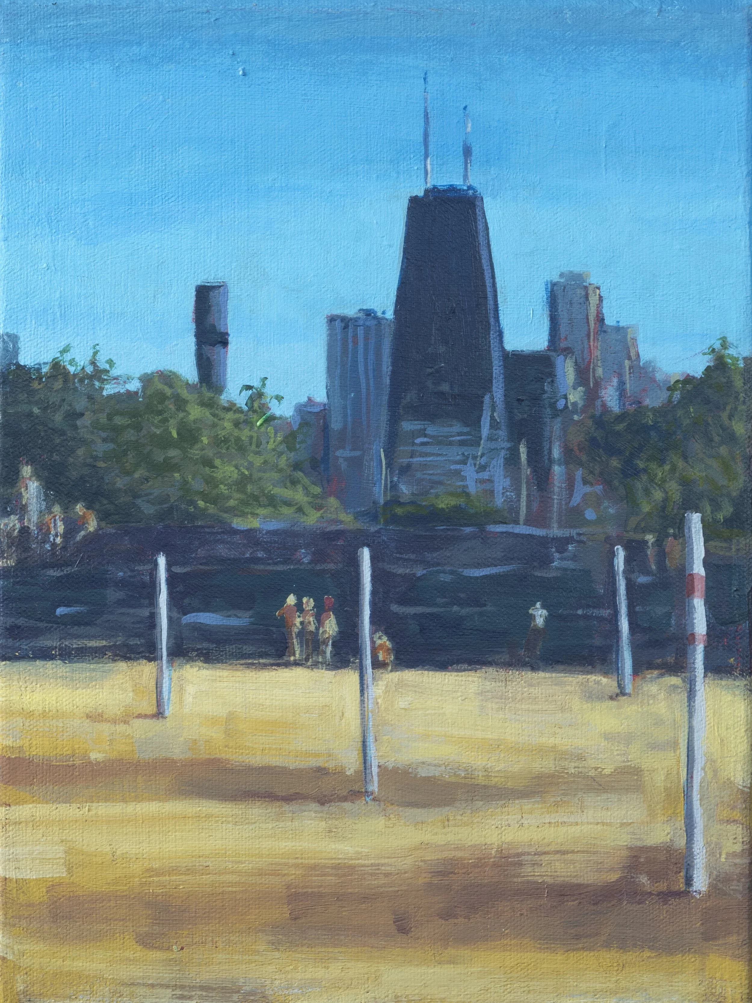 Beach Lake - Acrylic Painting