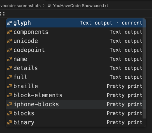 Text and pretty-print output formats