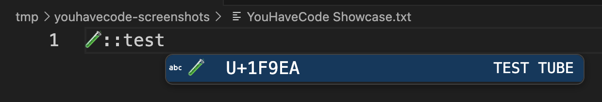 Searching a custom tag with the test tube as the first result