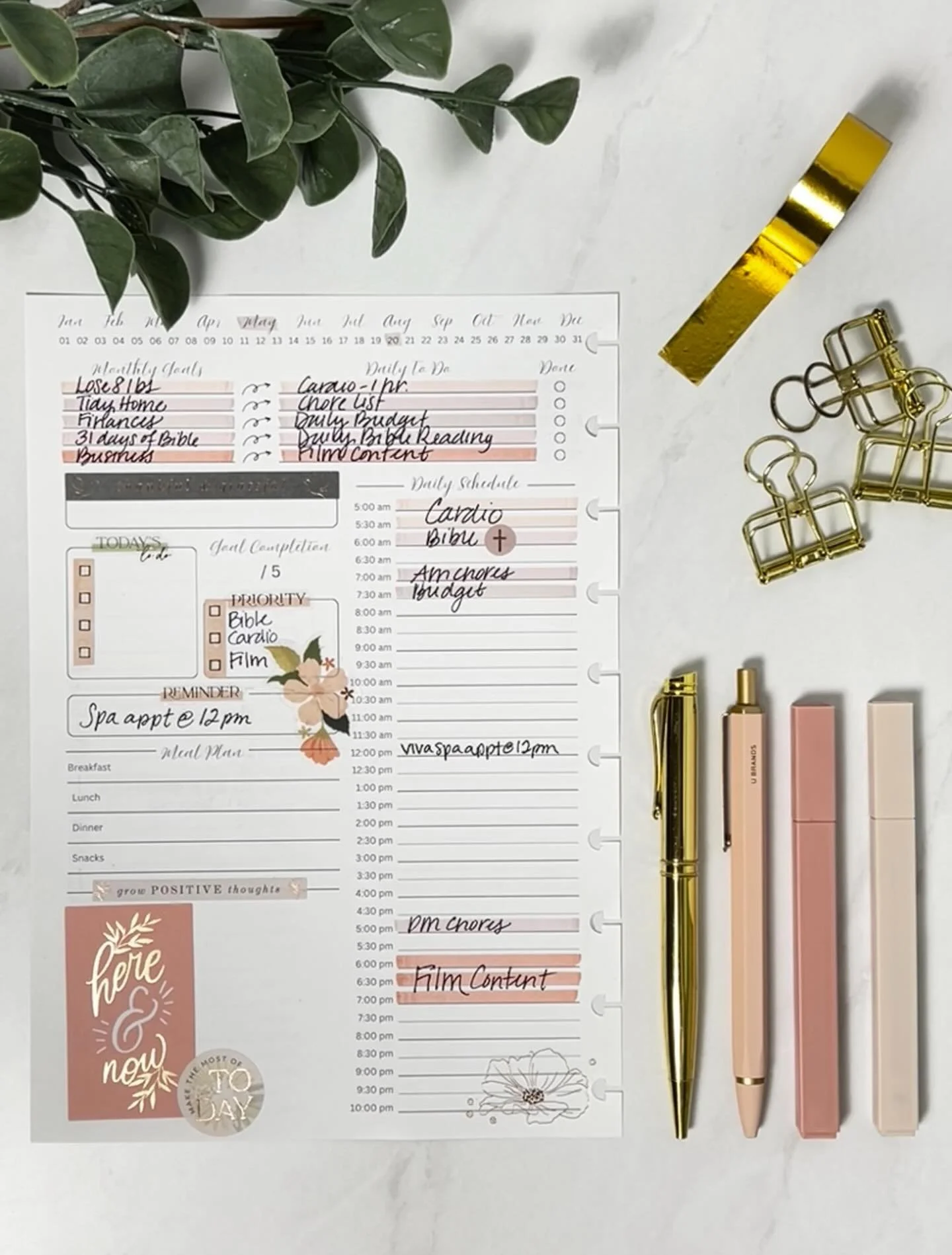 There&rsquo;s something powerful about seeing your goals broken into daily action steps. It&rsquo;s in these small, intentional moves that real progress begins.

This isn&rsquo;t just a planner page&mdash;it&rsquo;s a reflection of purpose. A quiet m