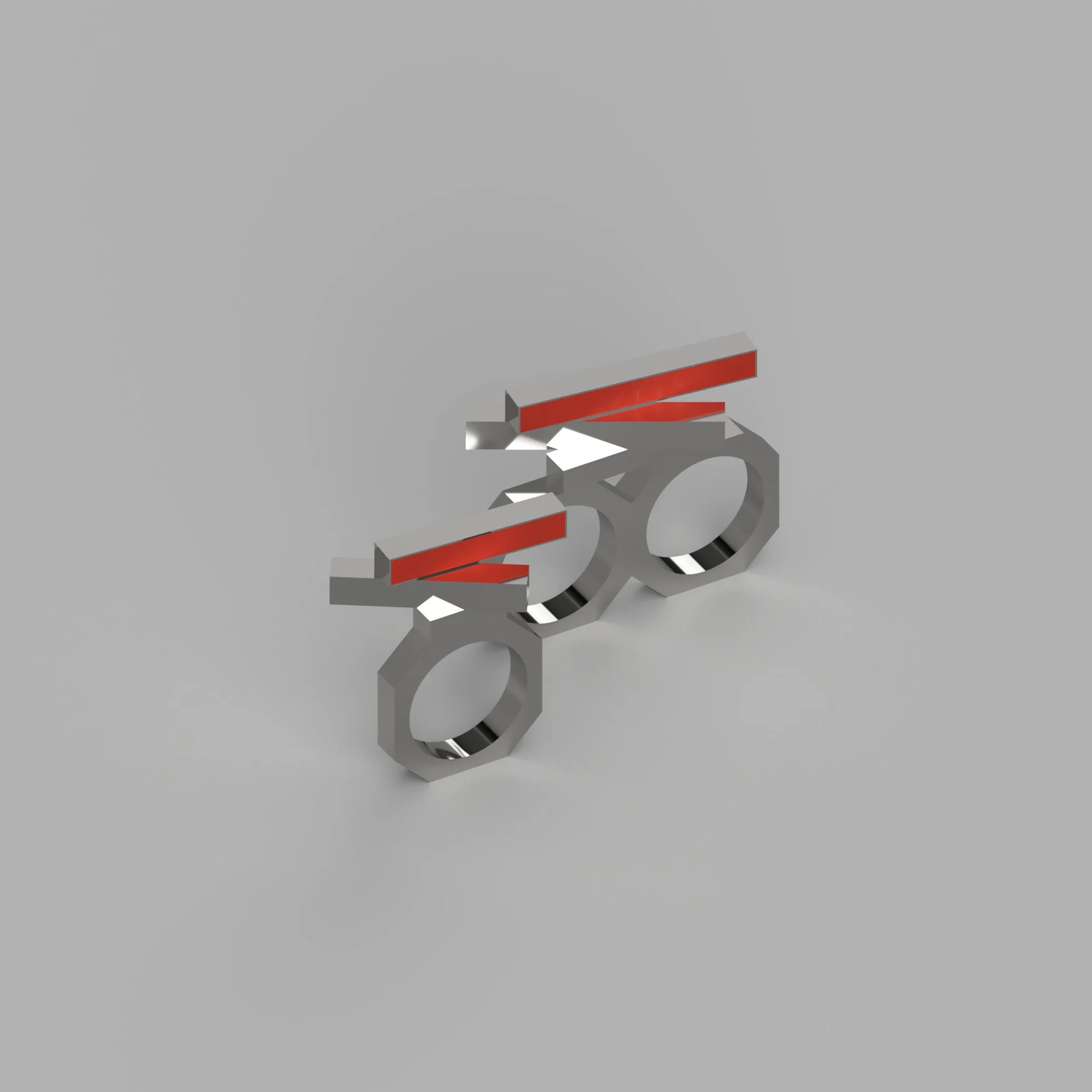 Zwei kinetische Ringe.