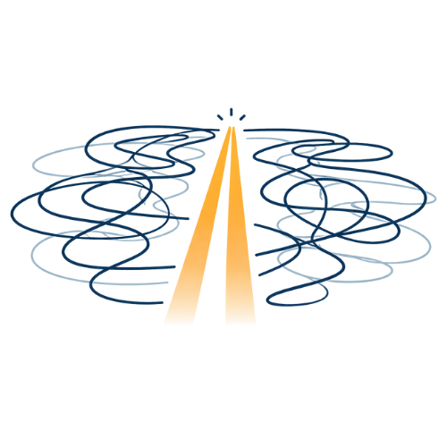 A labyrinth game with a metal maze, a yellow tilt stick, and a red ball at the start of the path.