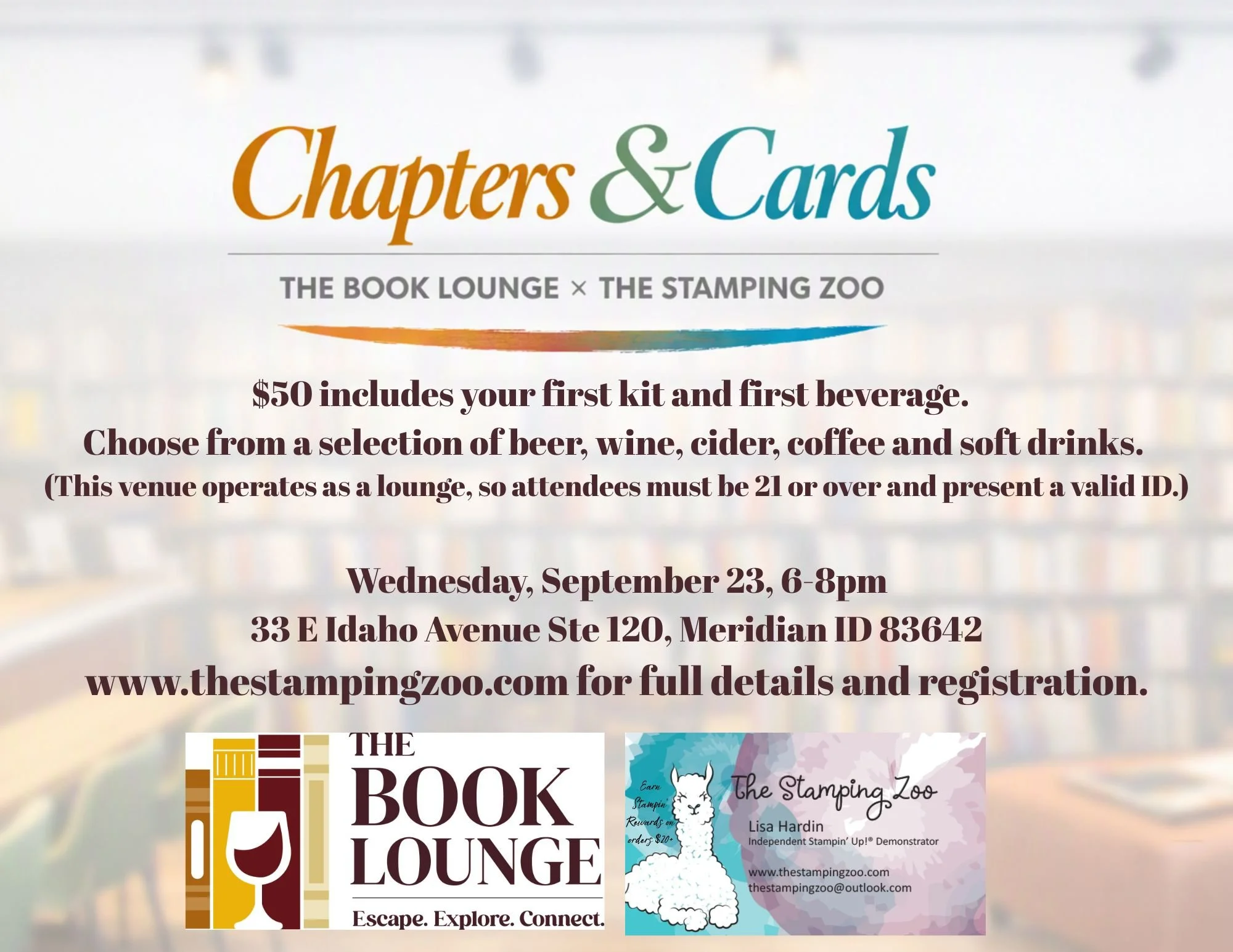 Chapters &amp; Cards: The Book Lounge x The Stamping Zoo