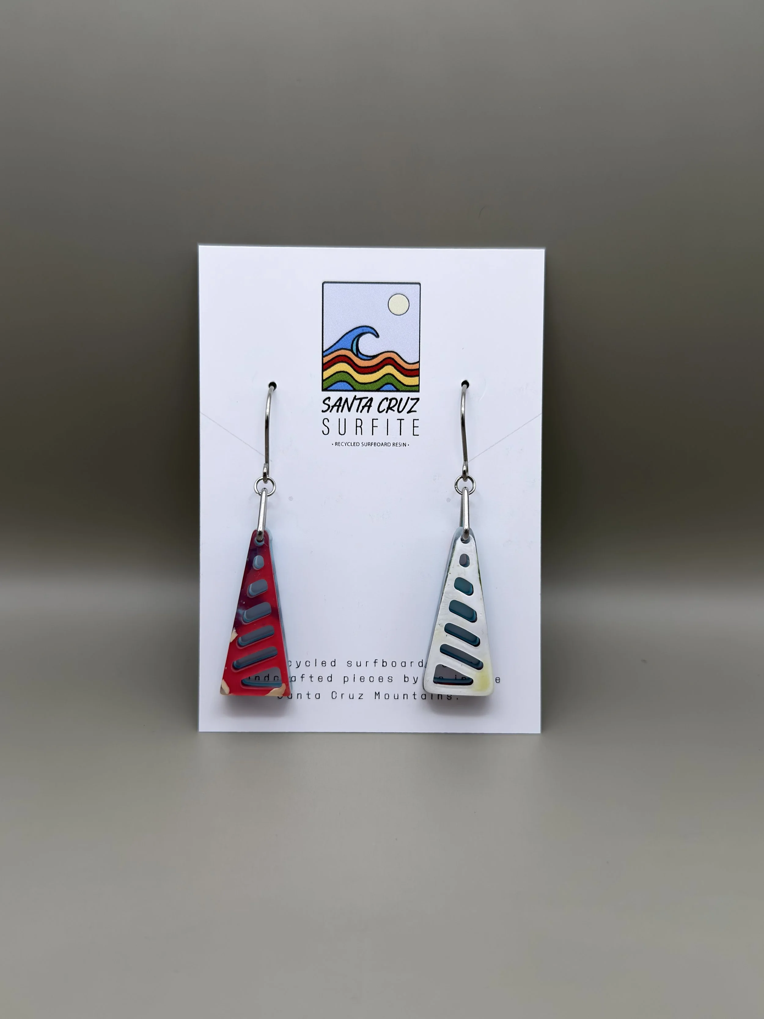 Slotted Triangle Surfite Earrings