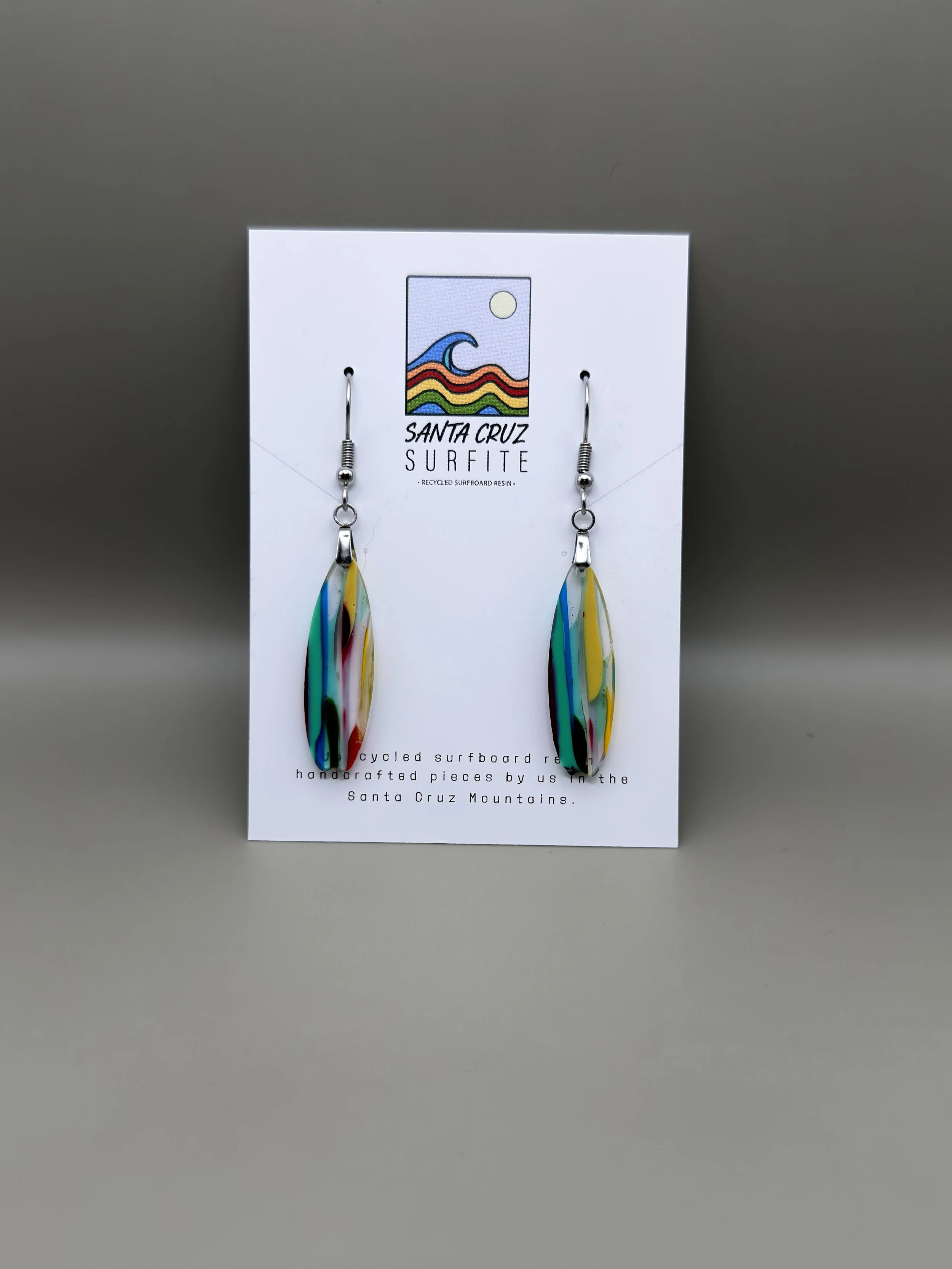 Longboard Surfboard Surfite Earrings