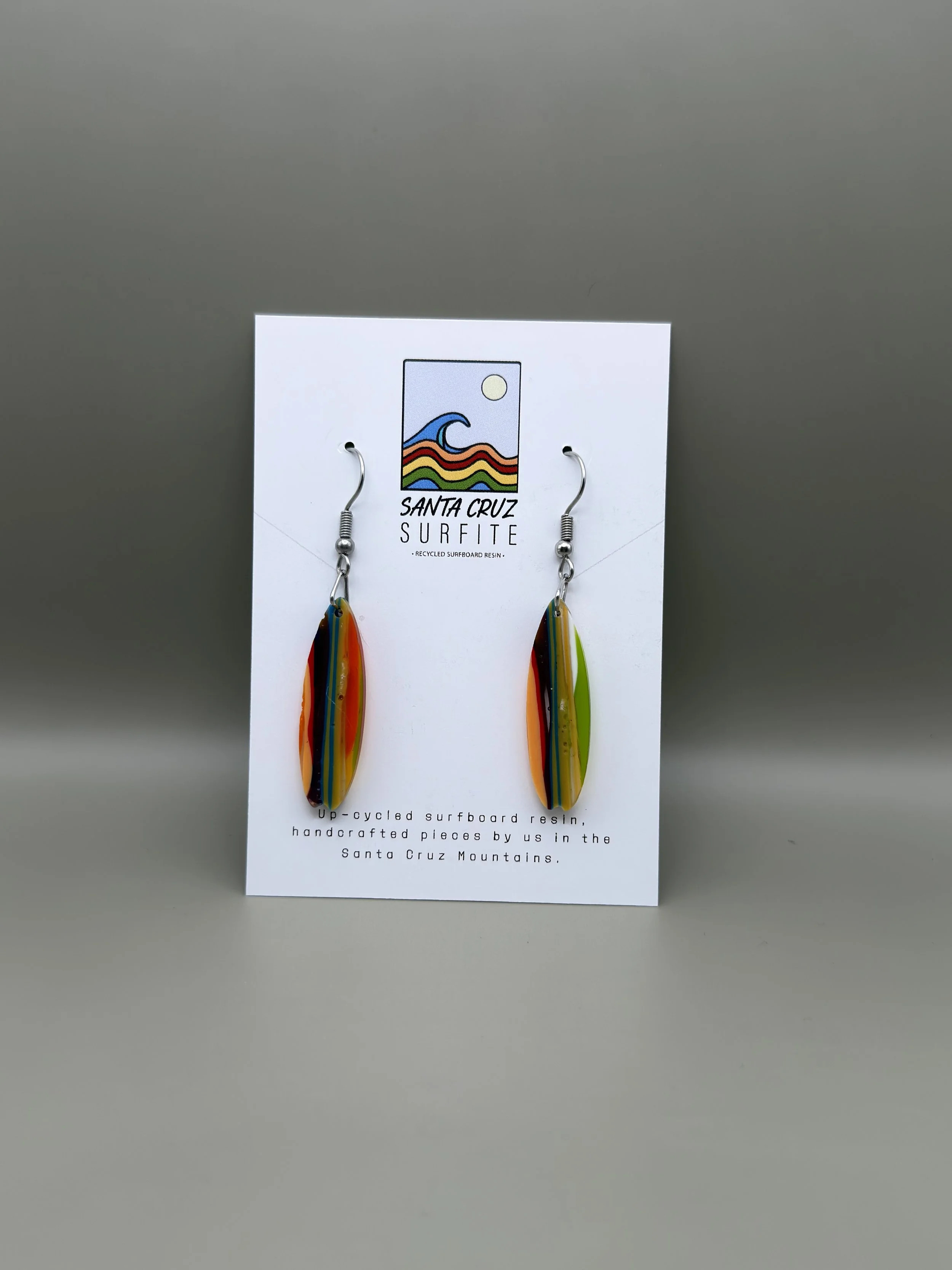 Longboard Surfboard Surfite Earrings