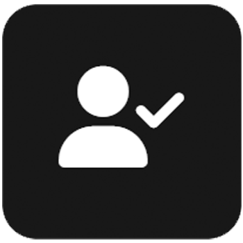 User profile icon with checkmark