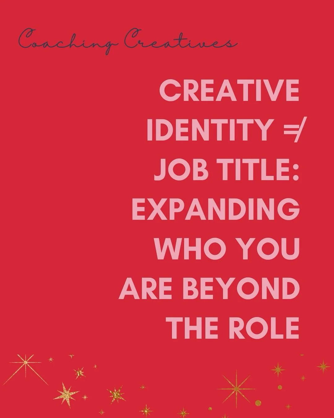 Creative Identity &ne; Job Title: Expanding Who You Are Beyond the Role

You are not your job title. You are a rhythm. A range. 

I challenge the idea that your creative identity lives inside a role. Because when we collapse who we are into what we d