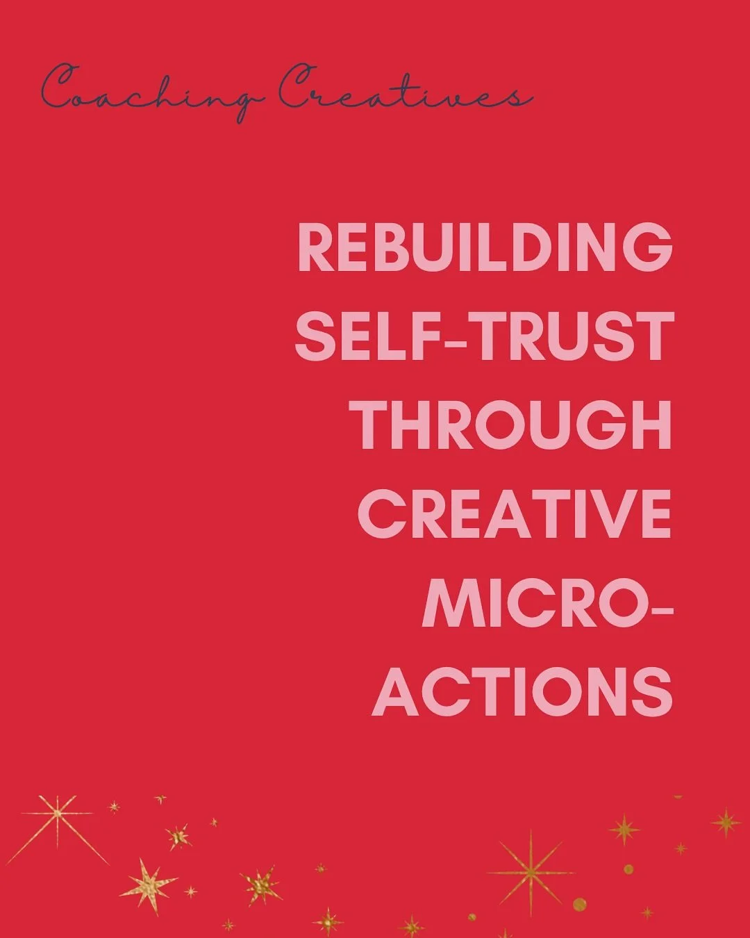 Rebuilding Self-Trust Through Creative Micro-Actions

Self-trust isn&rsquo;t rebuilt through breakthroughs. It&rsquo;s rebuilt through micro-movements that feel true.

A 5-minute sketch. A messy voice memo. A quiet moment of choosing artistry over av