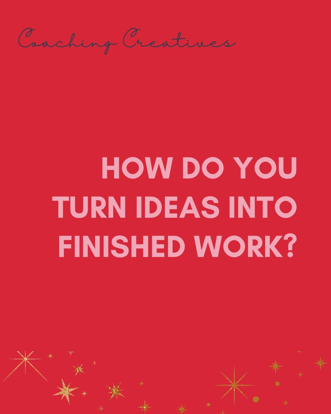 How do you turn ideas into finished work?

You know the idea&rsquo;s solid. It&rsquo;s the follow-through that feels foggy.

Sometimes it&rsquo;s resistance. Sometimes it&rsquo;s lack of structure. Sometimes you&rsquo;re simply caught between purpose