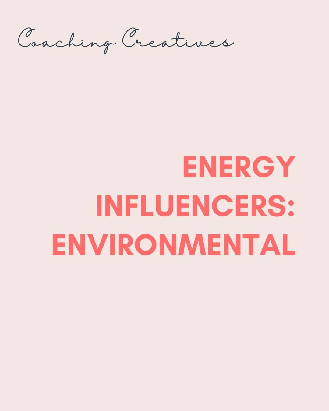 Energy Influencers: Environmental

Your environment is always influencing you whether you&rsquo;re paying attention to it or not. The spaces you live in, the conditions you move through, the tools you rely on&hellip; they all shape how clearly you th