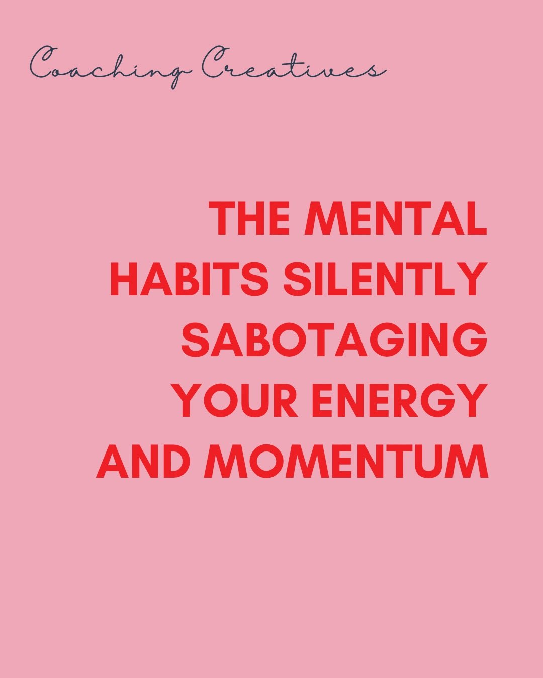 The Mental Habits Silently Sabotaging Your Energy and Momentum

Most people think they&rsquo;re battling procrastination, self‑doubt, or lack of motivation. But what they&rsquo;re actually battling are unexamined mental habits that drain their energy
