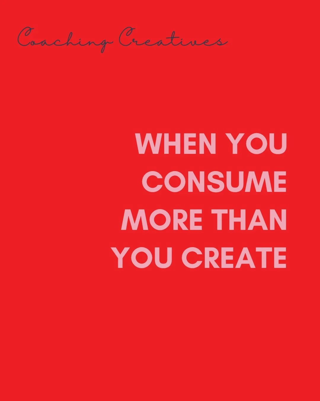 There&rsquo;s a point where consuming creativity stops inspiring you and starts numbing you. Not because the art is wrong, but because your system is overloaded with input and starving for expression. When you only take in others&rsquo; ideas, your o