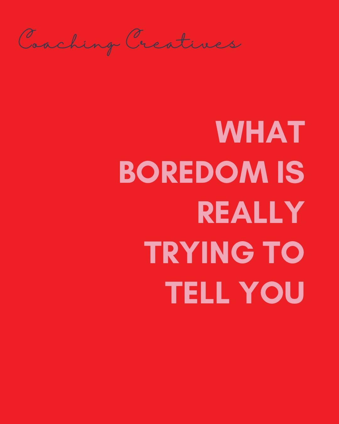 Boredom isn&rsquo;t a flaw - it&rsquo;s your creative mind asking for space. When you rush to fill every quiet moment with noise or scrolling, you miss the doorway into your own imagination. Creativity doesn&rsquo;t thrive in constant stimulation; it