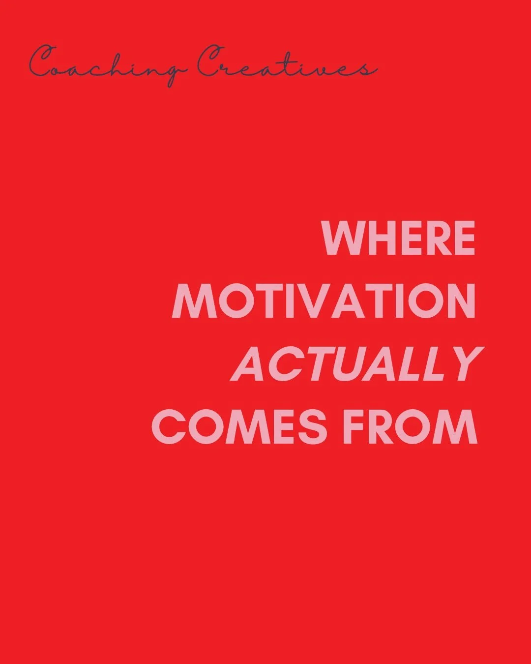 Most people think motivation is something you chase &mdash; a spark, a mood, a good day. But motivation rises from the inside out. When your inner world is cluttered, it feels impossible. When it&rsquo;s aligned, it becomes a natural response. This i