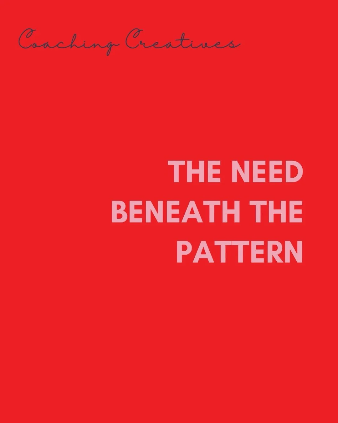 Patterns don&rsquo;t repeat because you&rsquo;re failing &mdash; they repeat because they&rsquo;re protecting something. When you can name the need beneath the behavior, the pattern loses its power. This is an invitation to look under the surface, me