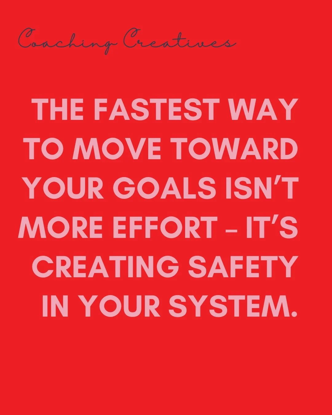 We talk a lot about goals, discipline, and motivation &mdash; and your nervous system isn&rsquo;t wired for achievement. It&rsquo;s wired for safety. When something feels unfamiliar, risky, or exposing, your system will pull you back into old pattern