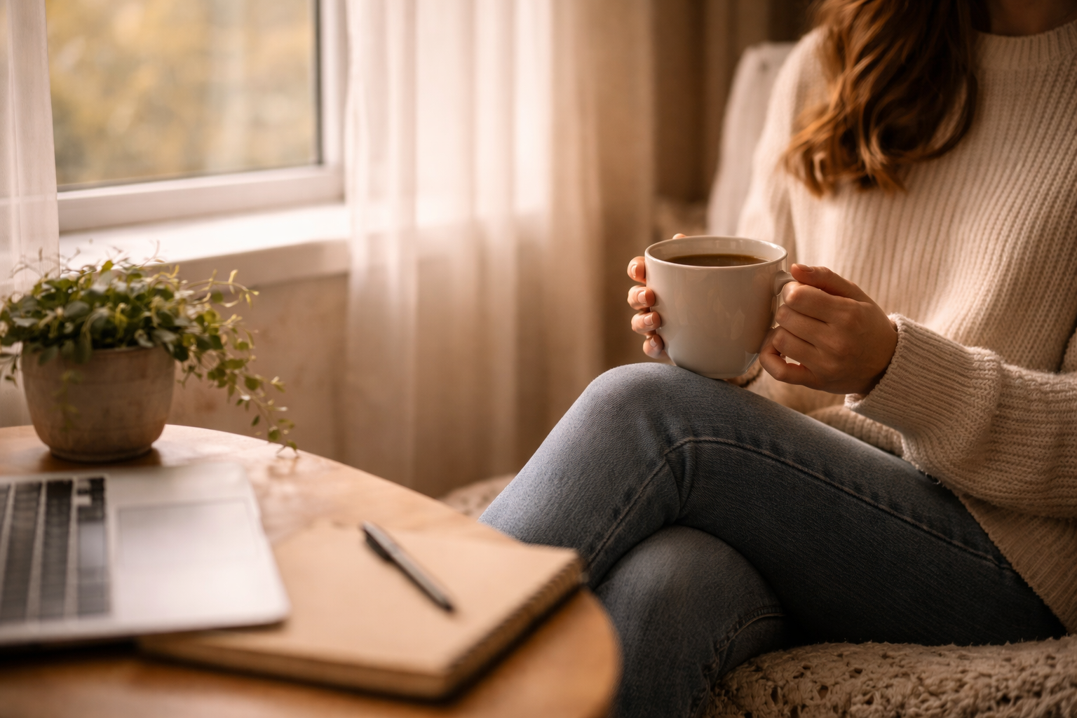 Calm, peaceful scene for stress and burnout counselling, Mindnest Counselling website