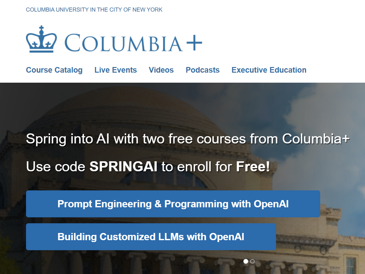 Columbia University is Offering 2 AI Courses for Free