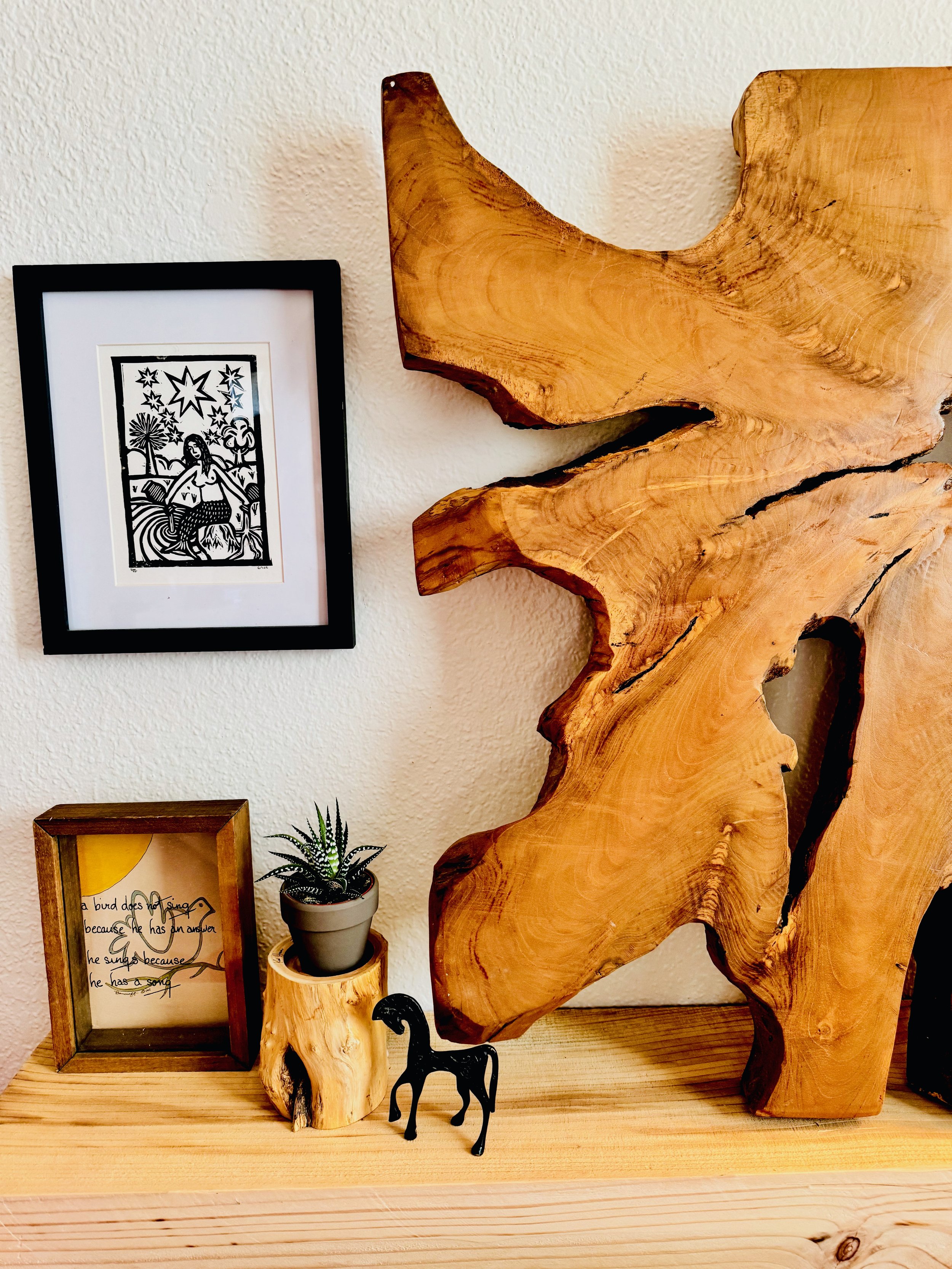 Reconnect with your body’s natural intelligence here among natural, textural materials.