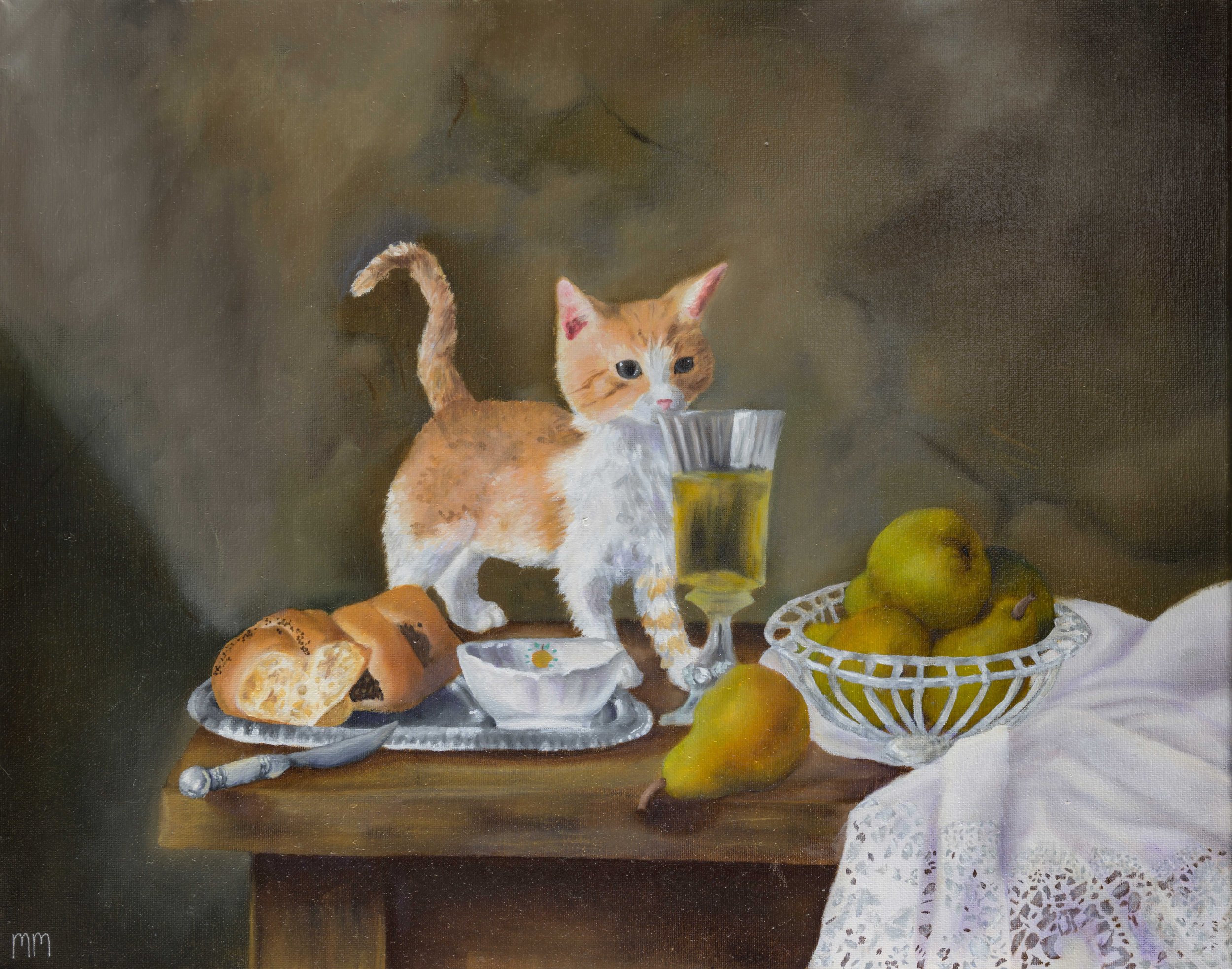 Cat's Dinner Party Print